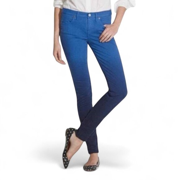 Madewell Blue Ombre Skinny Skinny Jeans - Size 29 x 32 Boho Colorful Durable - Picture 1 of 15